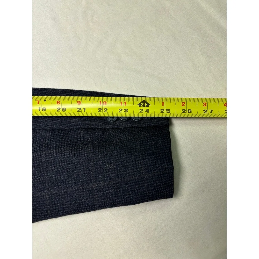 Jos A Bank Executive Collection Grey Glen Plaid 100% Wool Suit Men 2Pc 43R 38x28
